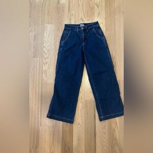 L.L.Bean Women's 207 Vintage Jeans, High-Rise Wide-Leg Size 2 regular.